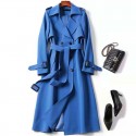 Windbreaker women's mid length knee length coat